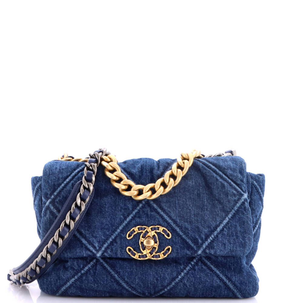 Chanel Medium 19 Flap Bag Quilted Denim